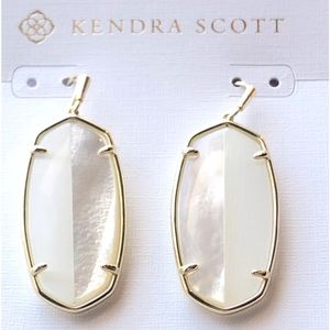 Kendra Scott gold “Elle Intarsia Ivory Mop”